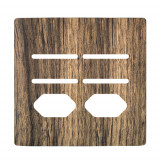 Placa p/ 4 Interruptores + 2 Tomadas 4x4 - Novara Carvalho